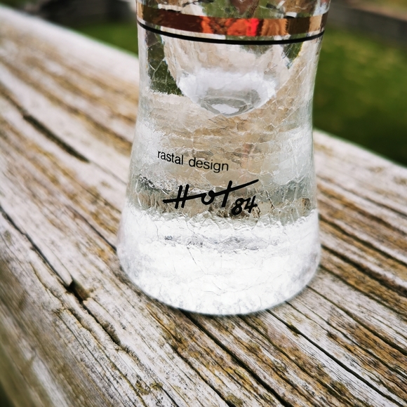 Vintage Warsteiner German Crackle Glass Beer Glass - Picture 5 of 13